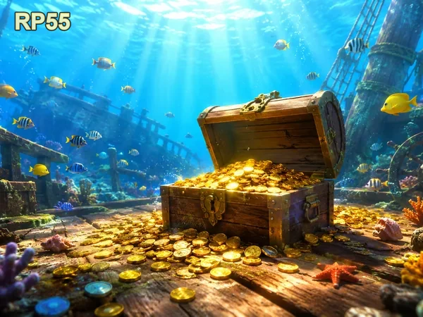 Adegan perburuan ikan dalam permainan Fishing Expert