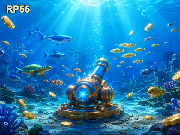 Tampilan meja permainan Fishing Expert