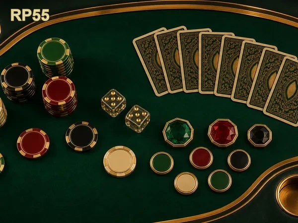 Antarmuka permainan poker di perangkat seluler